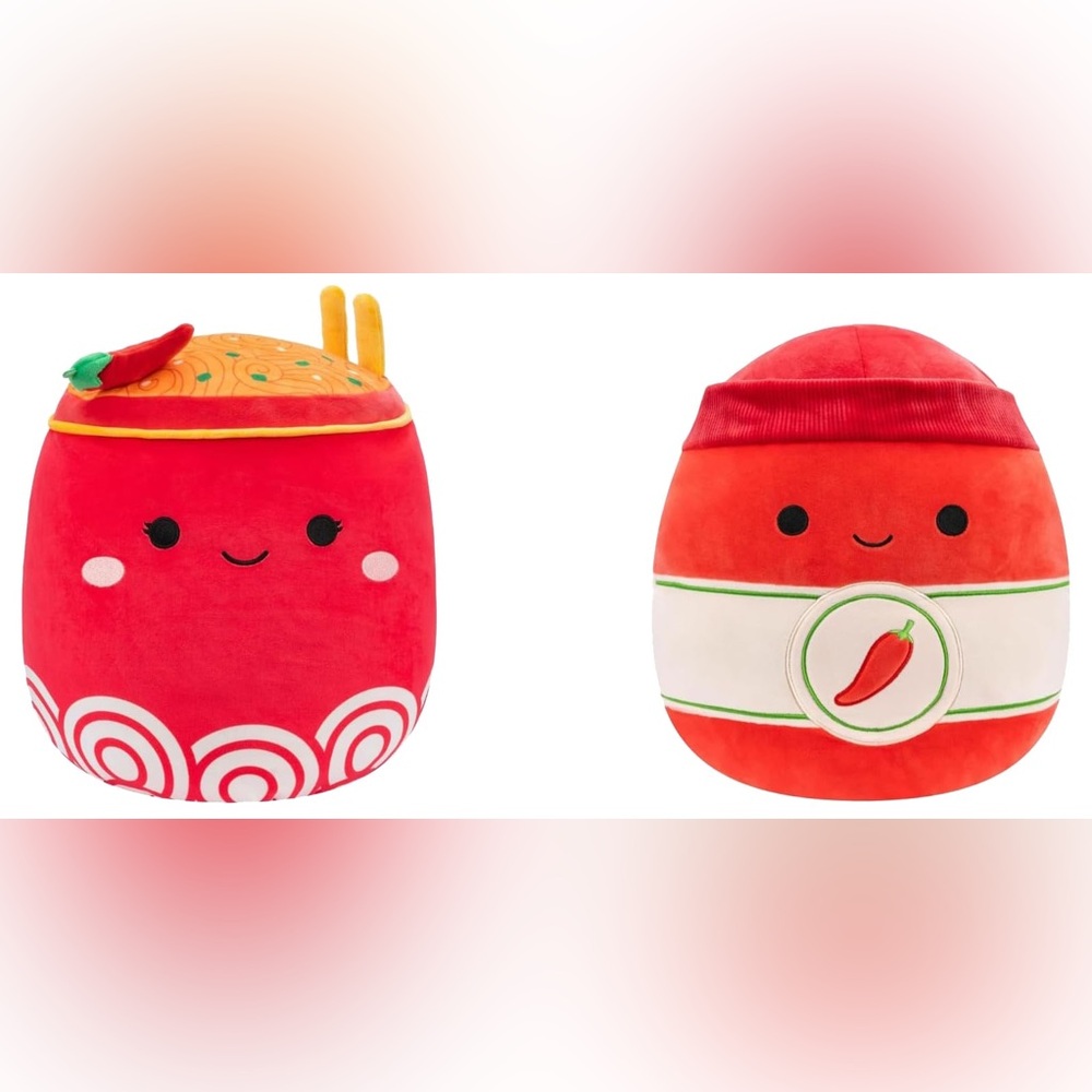 Squishmallows FlipAMallows 12in Noodles and Sriracha Flippable Plush NWT Odion